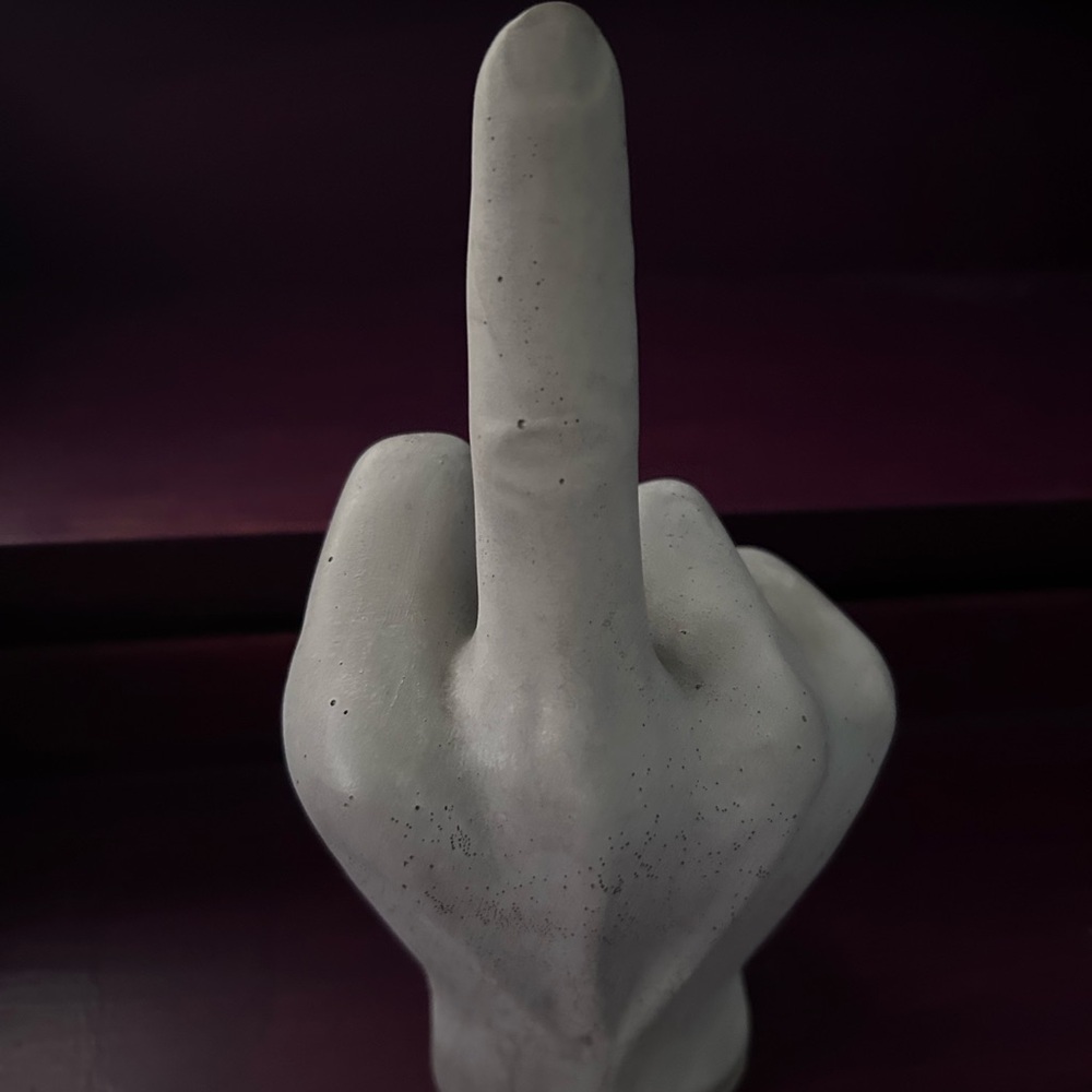 Contemporary Gray Hand Sculpture